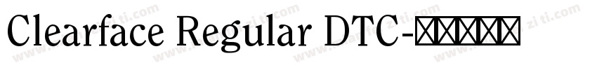 Clearface Regular DTC字体转换